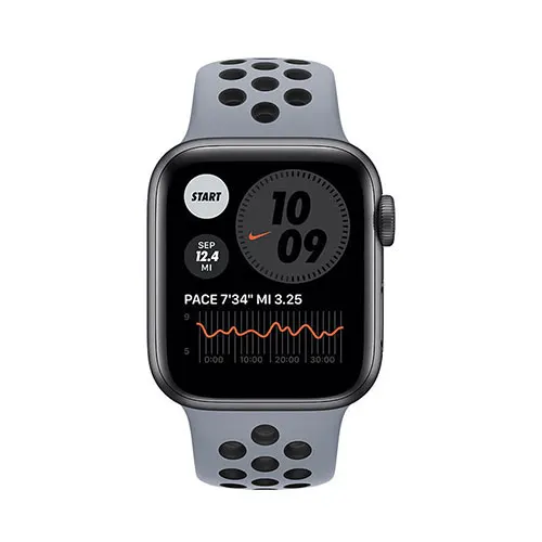 ساعت هوشمند اپل واچ سری 6 مدل 44mm Space Gray Aluminum Case with Nike Sport Band